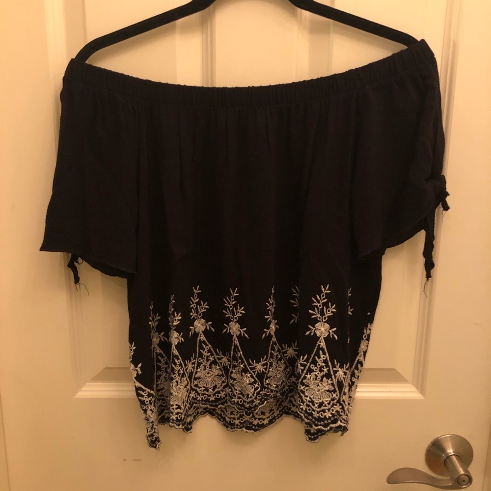Black Off Shoulder Top